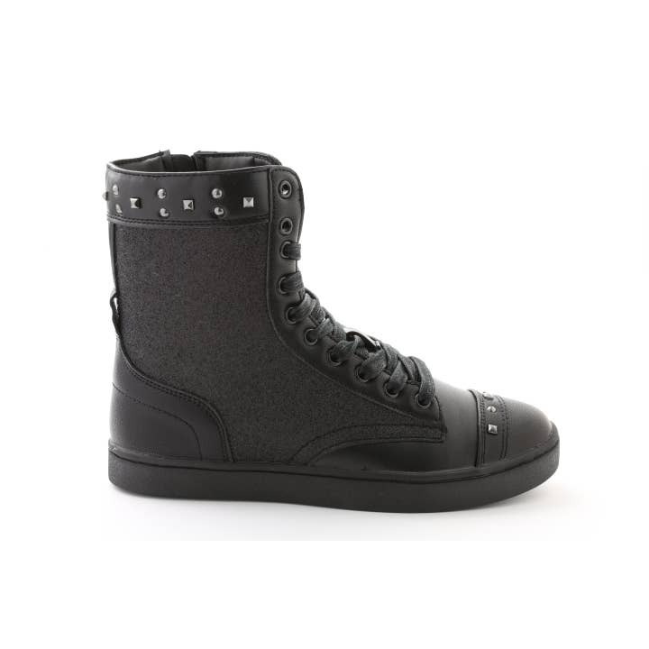 Pastry Military Glitz Adult Women's Sneaker Boot Black/Black for wholesale by Pastry