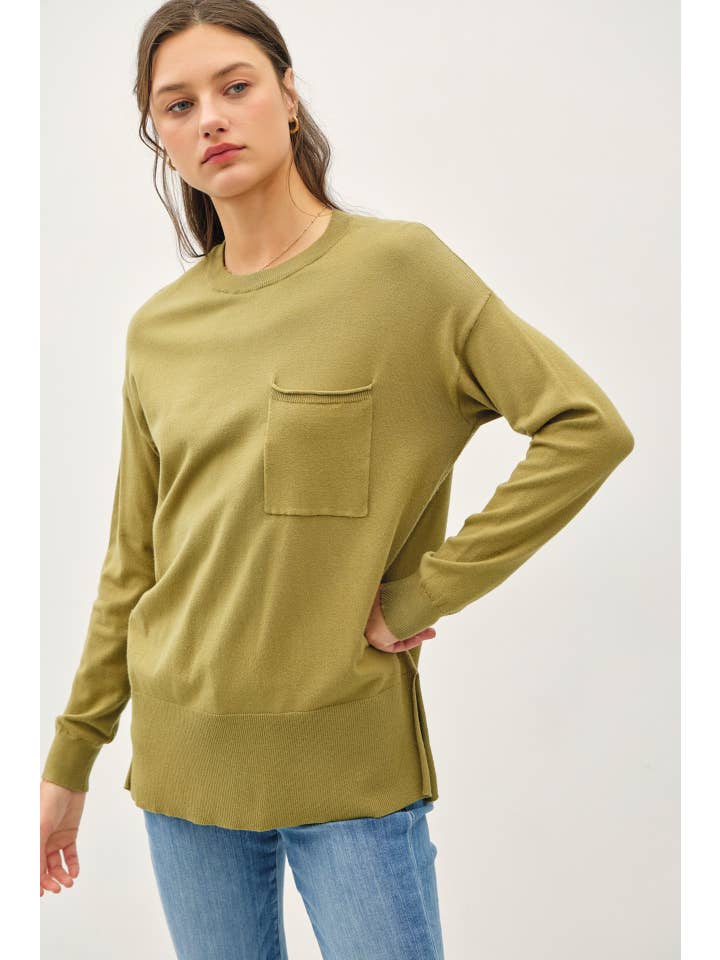 Be Cool - Wholesale Knit Sweater - Women's - OVERSIZED LONG SLEEVE SIDE SPLIT SWEATER