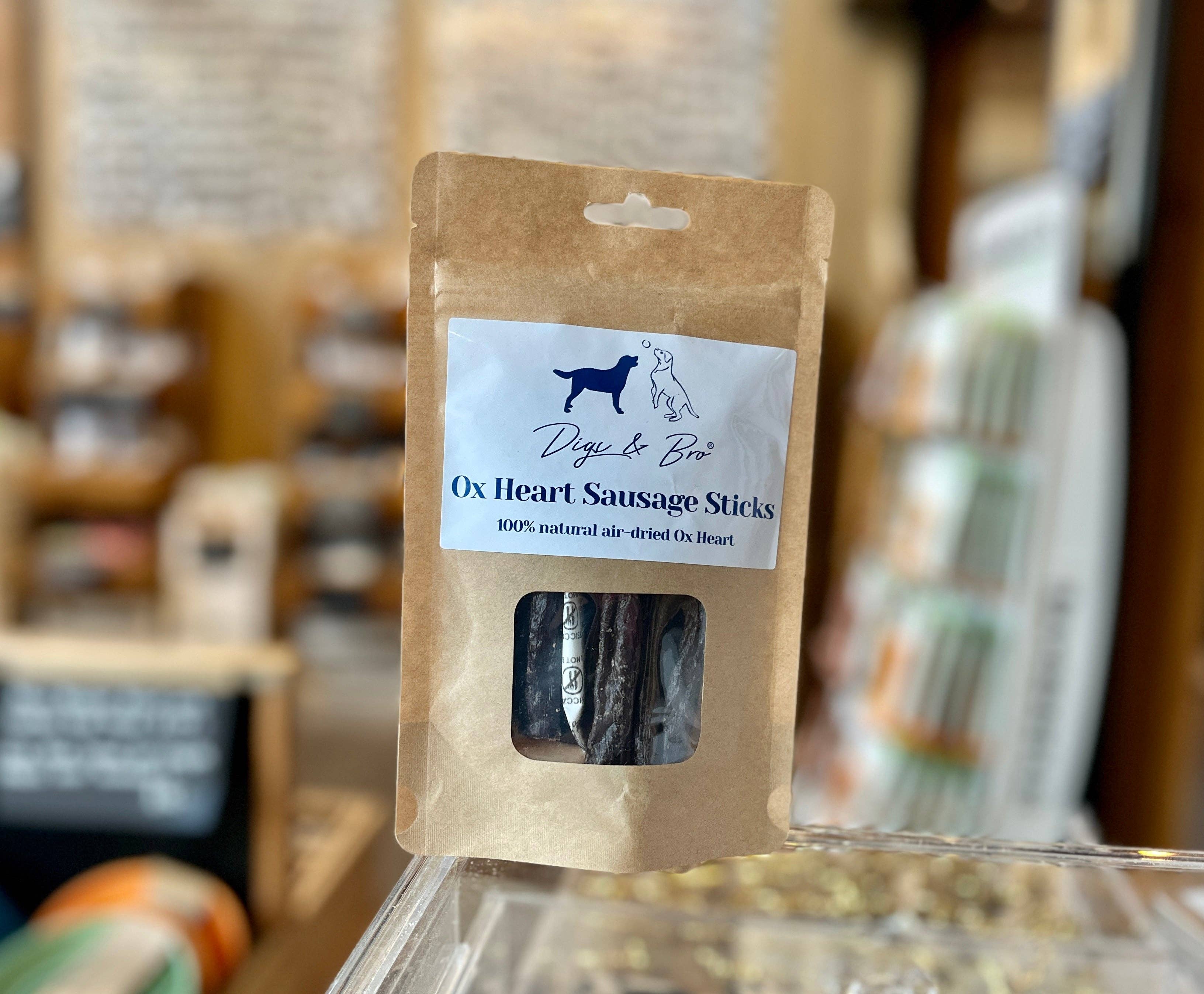 Digby and Champ – wholesale Pet treats – Dog – Pure Ox Heart Sausage Sticks Natural Dog Treats0