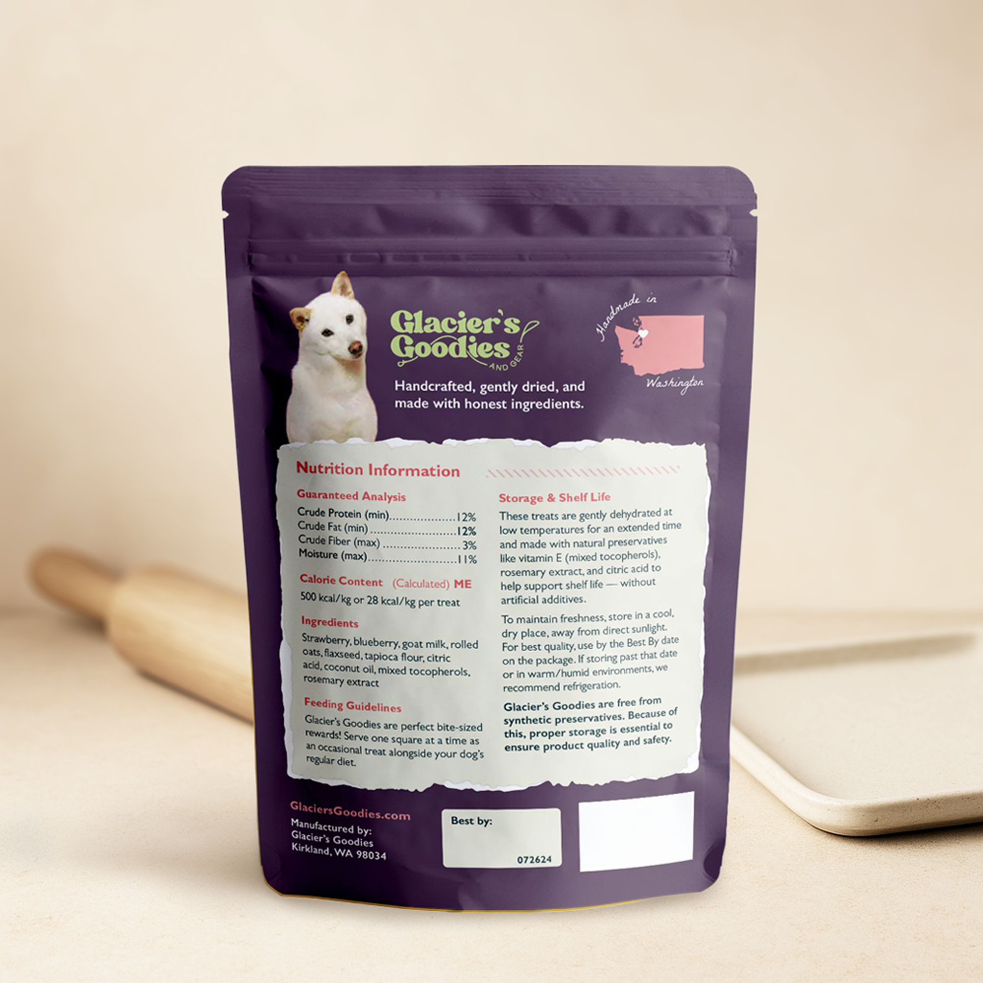 Glacier's Goodies - Wholesale Pet Treats - Dog - Goat Milk Dog Treats – Strawberry & Blueberry (7oz) 6pack1