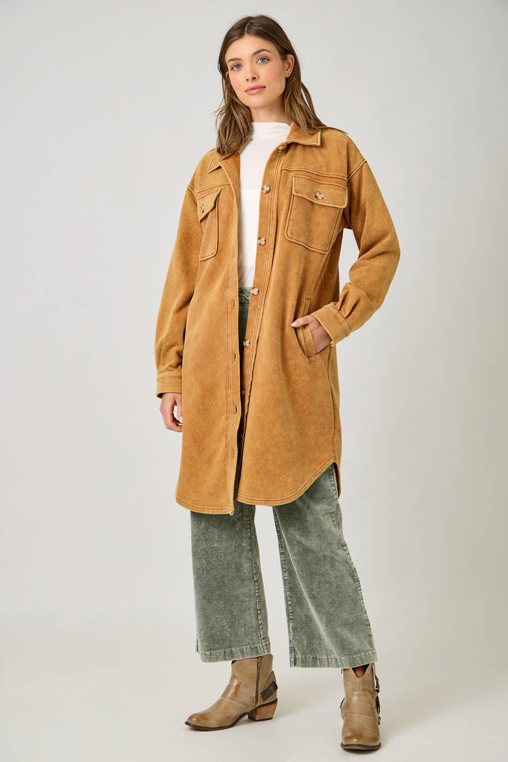 Mystree - Vendita all'ingrosso Giacca - Donna - 61231 Giacca Lunga in Spugna Lavata28