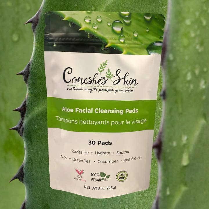 Advanced Premium Aloë Vera gezichtsreinigingspads + groene thee voor wholesale door Coneshe's Skin...Nature's Way To Pamper Your Skin