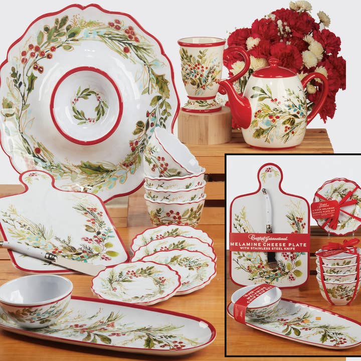 Certified International - Vente Bol - Ensemble de 4 bols à tremper en mélamine Christmas Gatherings de 4 po2