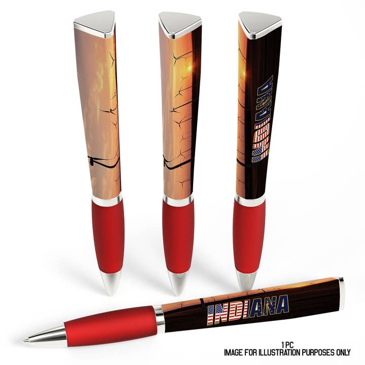Destination Souvenir Ballpoint Pen, 3-Sided (Indiana) for wholesale by GMG Works