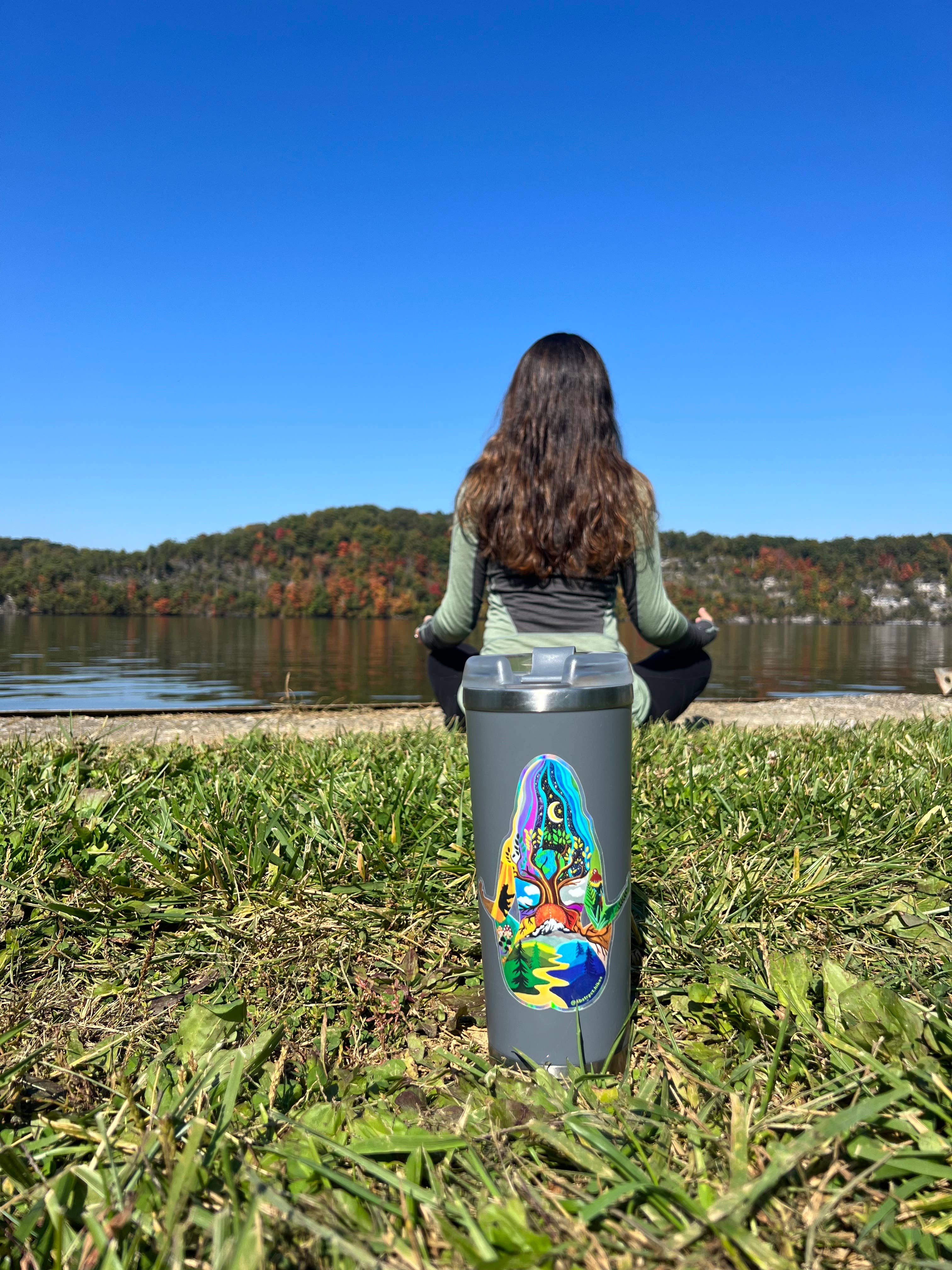 Abstract Hikes - Wholesale Sticker - Yoga Sticker: "Yoga Gal" Holographic3