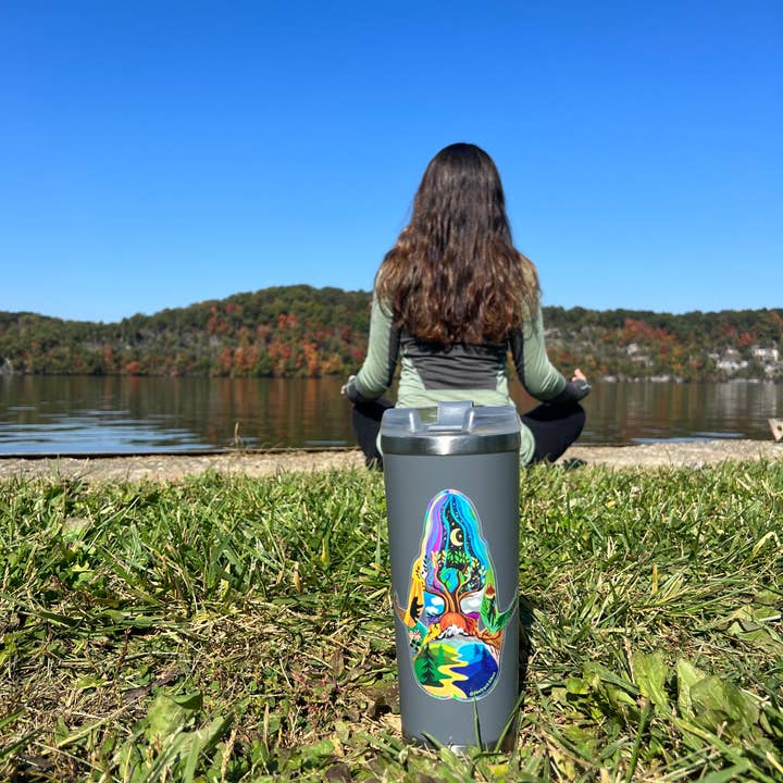 Abstract Hikes - Wholesale Sticker - Yoga Sticker: "Yoga Gal" Holographic3