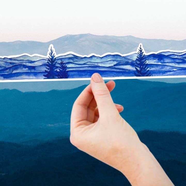 XL Blue Ridge Mountain Sticker for wholesale by Studio Katie