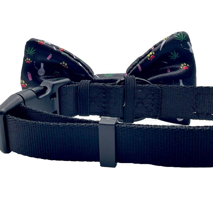 Cutie Ties - Wholesale Pet bow tie – Dog - Marijuana Black Weed Dog Bow Tie3