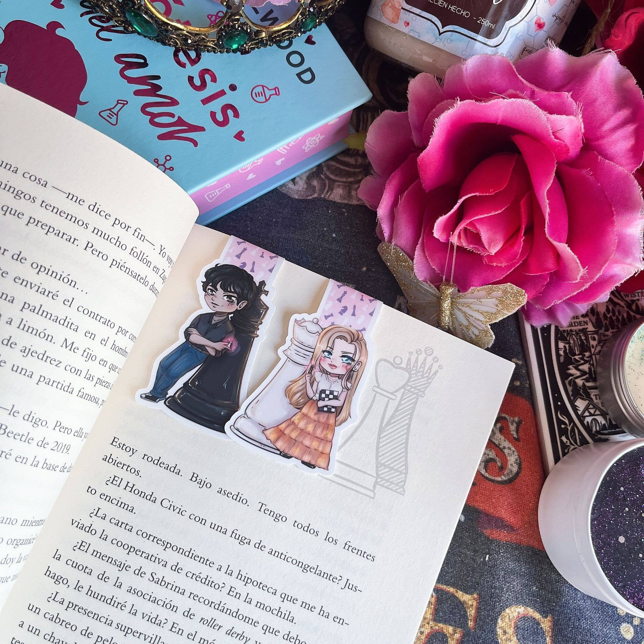 Alsace’s Art - Wholesale Bladwijzer - Mallory en Nolan, Schaak en Mat Magnetische Boekenleggers.1