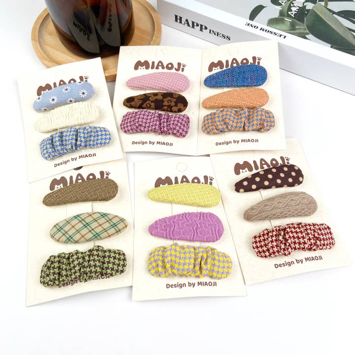 Kleine Retro-Haarspange mit Karomuster — zeitloses Karomuster für den Großhandel von TheDivaSoap