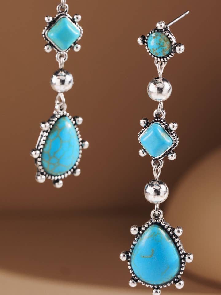 Western Hand & Semi-Stone Drop Post Earrings for wholesale by Urbanista