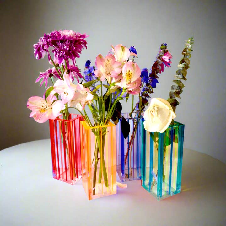 Canetti Design Group Inc. - Wholesale Vase - Striped Colorful Bouquet Vase - 4 Colors5