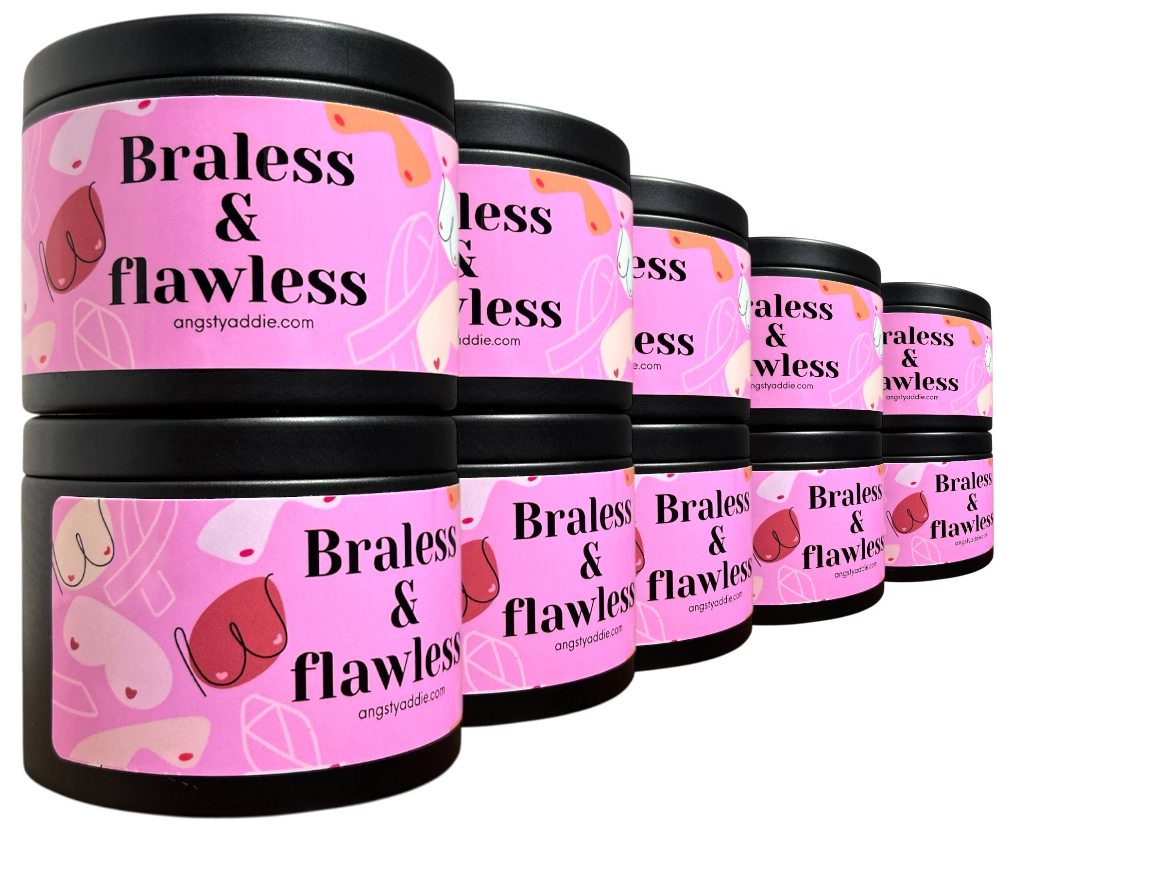 Angsty Addie - Vente Bougie en bocal - Cadeau de mastectomie, cadeau de guérison du cancer, cadeaux de cancer du sein3