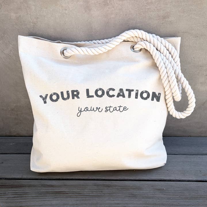 Sockprints - Wholesale Beach Bag - Custom Beach Tote Bag with Rope Handles  Personalized