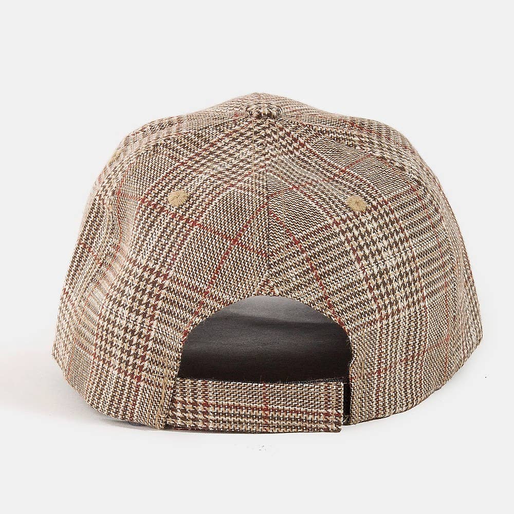 Collections by Fame Accessories - Wholesale Baseball Cap - Women's - Glen Plaid Trucker Hat2