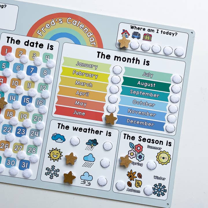 Calendario infantil con diseño de arcoíris silenciado para venta al por mayor de Craftly Ltd