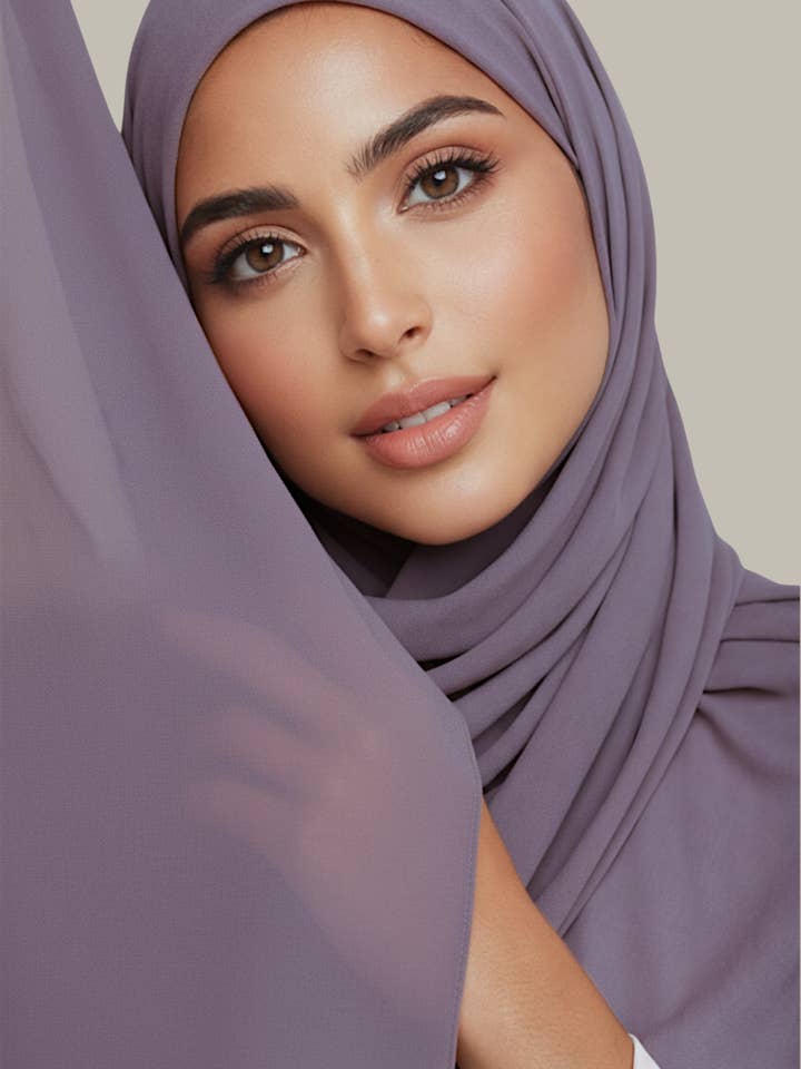 Plain Chiffon Hijab - 36 Colors for wholesale by Queen of Hijab (USA Duty Paid)