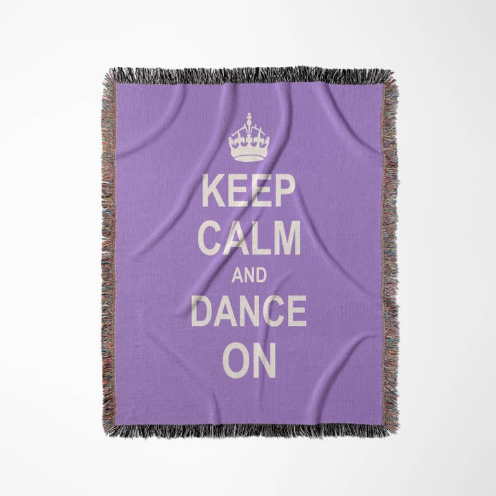 3dRose, Mantieni la calma e continua a ballare - continua a ballare - regali per ballerini lilla viola divertente umorismo spiritoso, Coperta per la vendita all'ingrosso da parte di 3dRose