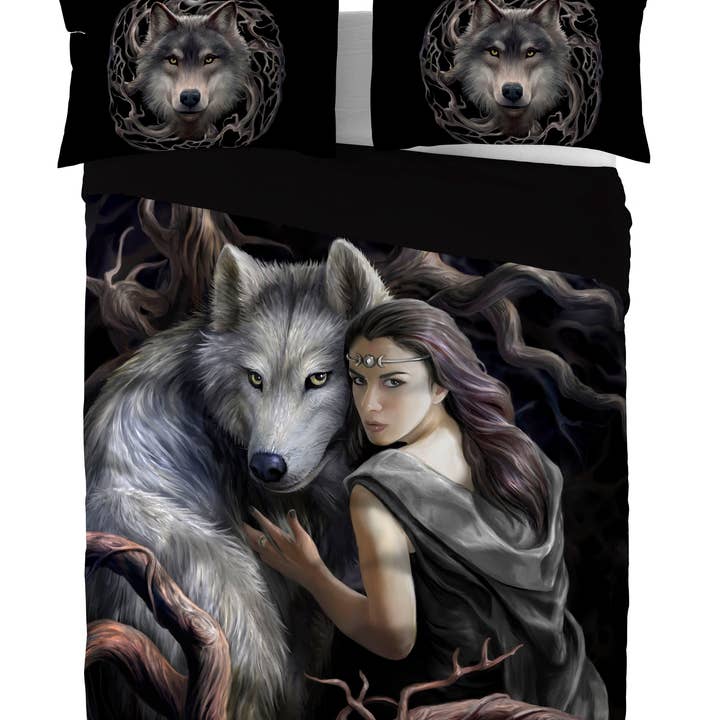 SOUL BOND - Juego de ropa de cama de edredón para cama matrimonial de Reino Unido para venta al por mayor de Wild Star Hearts