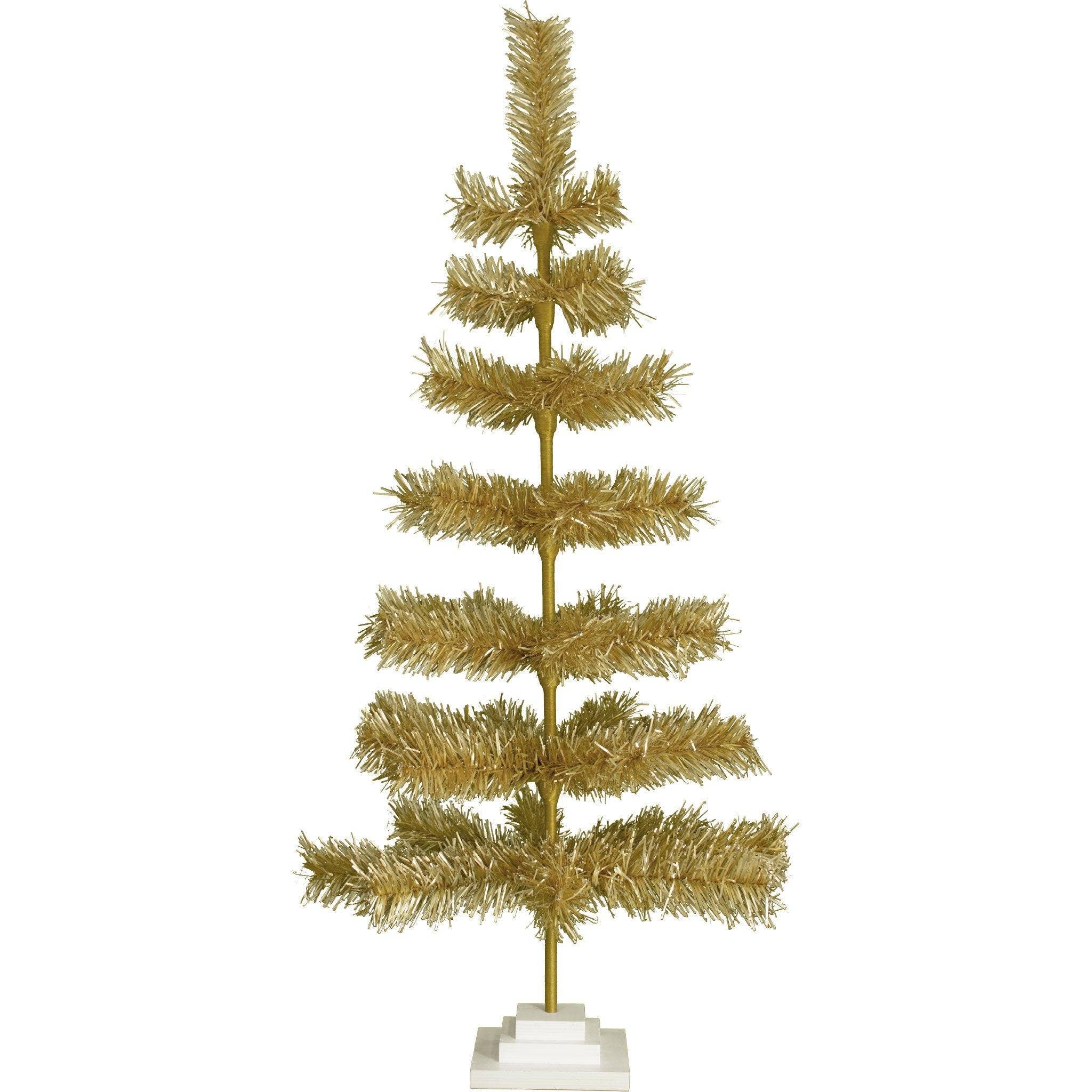 Lee Display - Wholesale Christmas Decoration - Antique Gold Tinsel Christmas Tree11