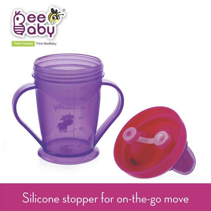 Beebaby - Wholesale Drinking Glass/Cup - Kids & Baby - Beebaby Twin Handle Sipper Double Colour 180ml / 6oz.14