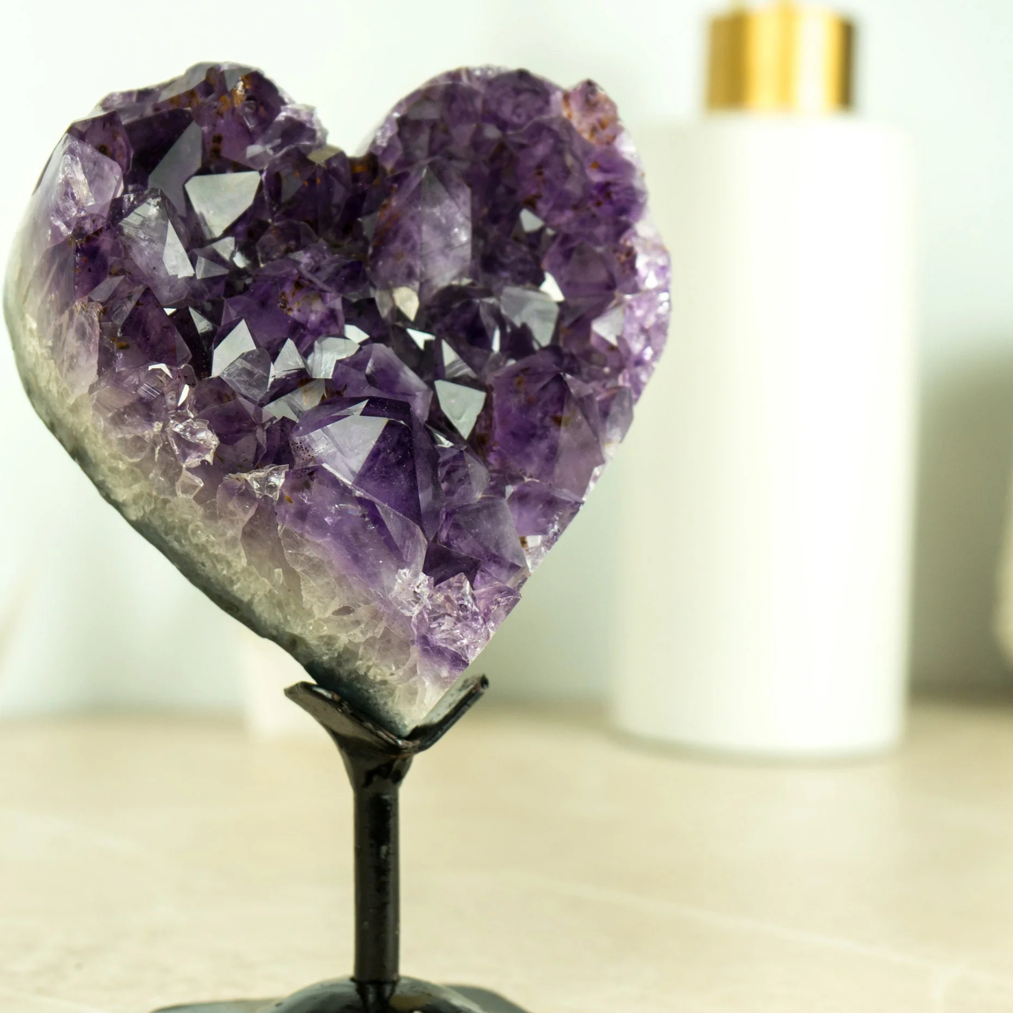Realigned Energy - Wholesale Spiritual Stone/Crystal - Amethyst Heart Crystal (1.5–2”)3