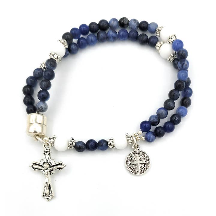 Sodalite Wrist Rosary for wholesale by MG Rosary