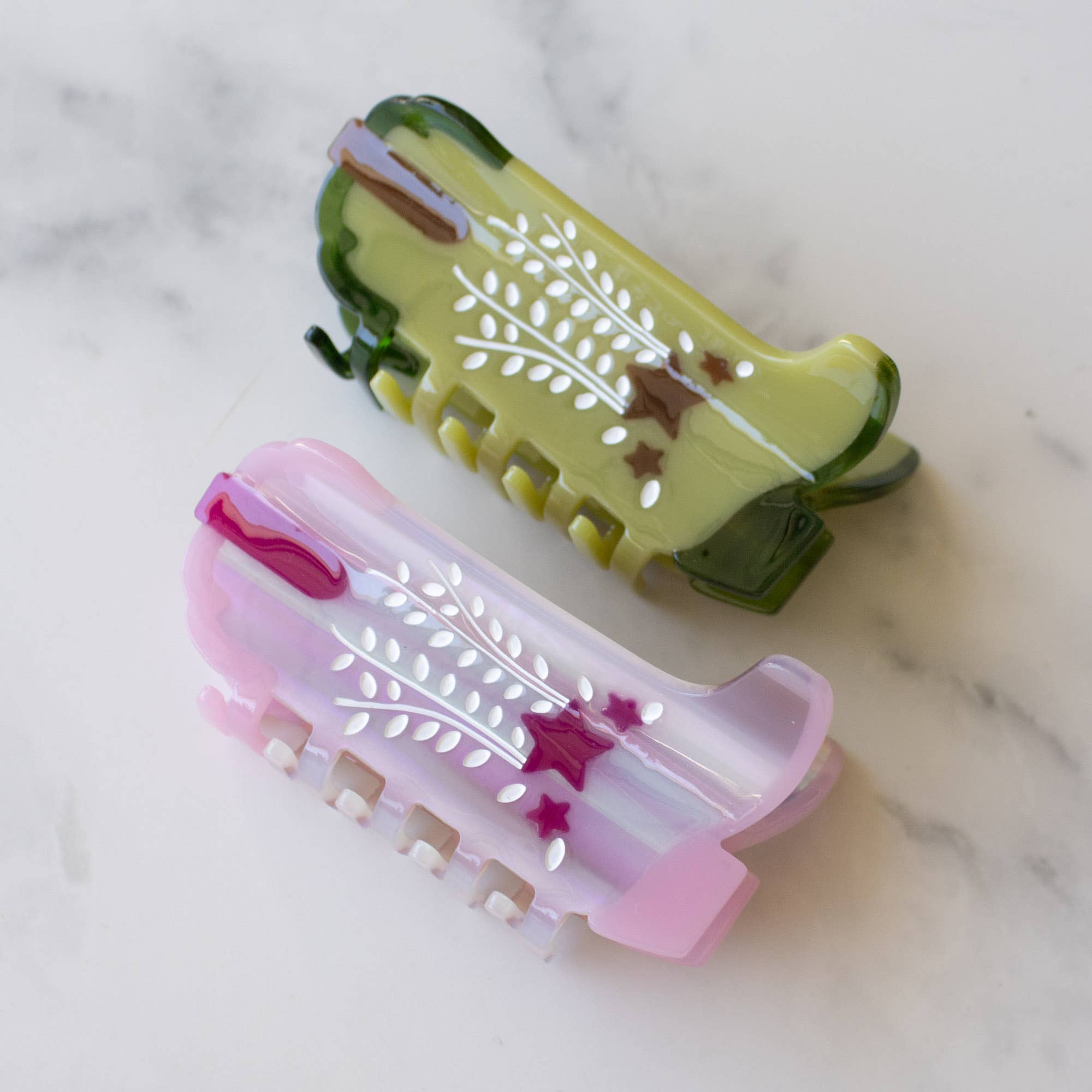 Tiepology - Wholesale Hair Clip - Women's - Eco Shooting Star Cowboy Boots Hair Claw Clip4