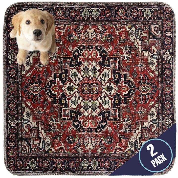 Red Medallion Washable Pee Pads for wholesale by Pupiboo