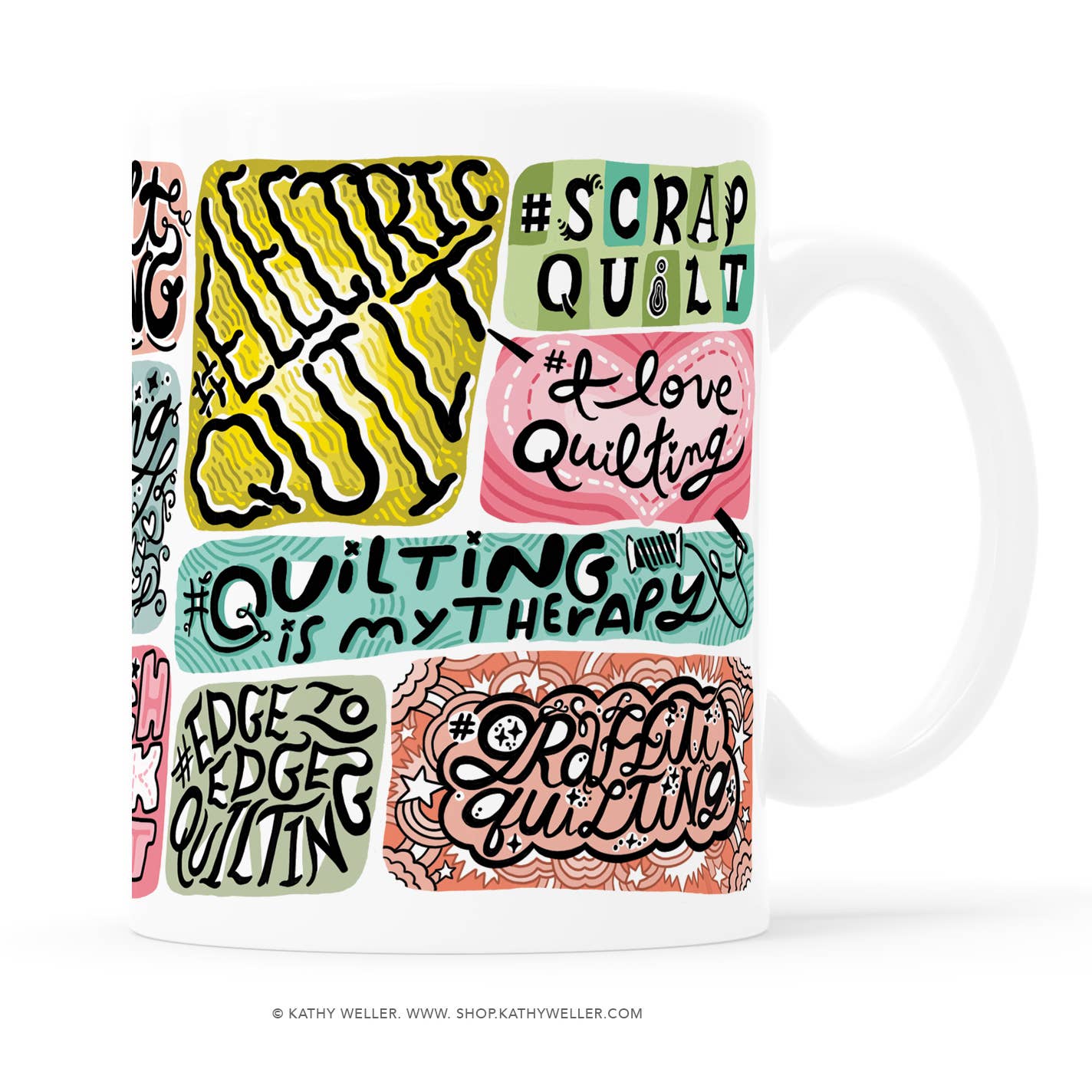 Kathy Weller Art+Ideas - Wholesale Coffee Mug - Quilter's mug8