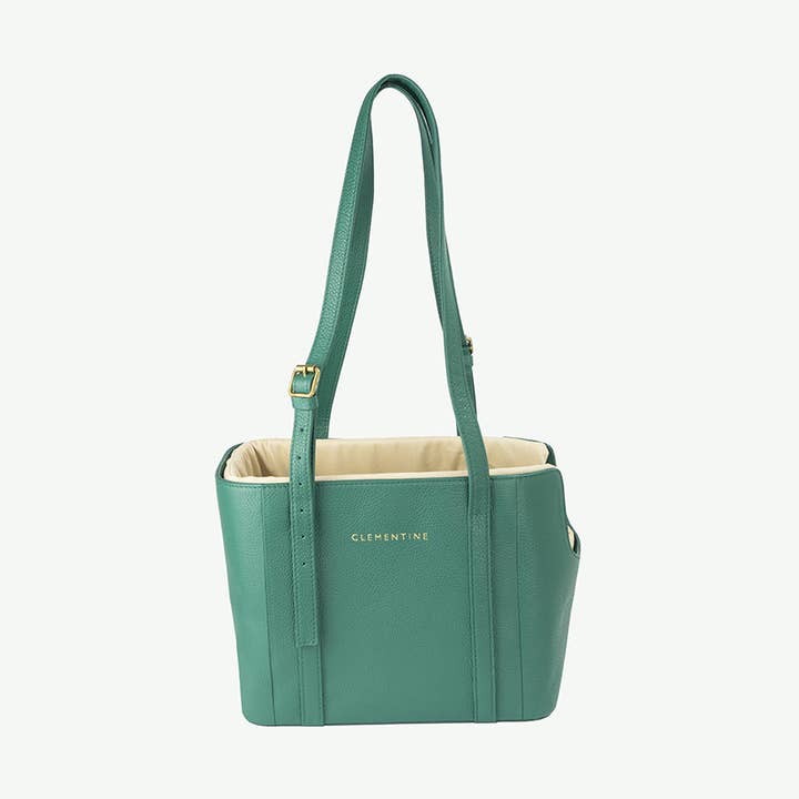 Clementine Leren draagzak - Groen, Groot voor wholesale door Clementine est dogs