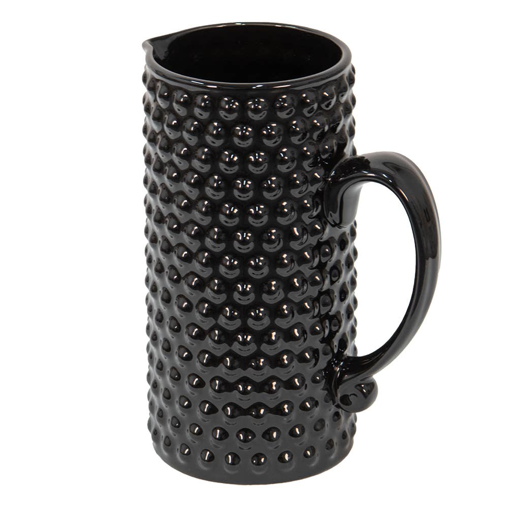 Clayre & Eef – Jarro por atacado – Jarra decorativa de cerâmica preta 14x9x20 cm Clayre & Eef1