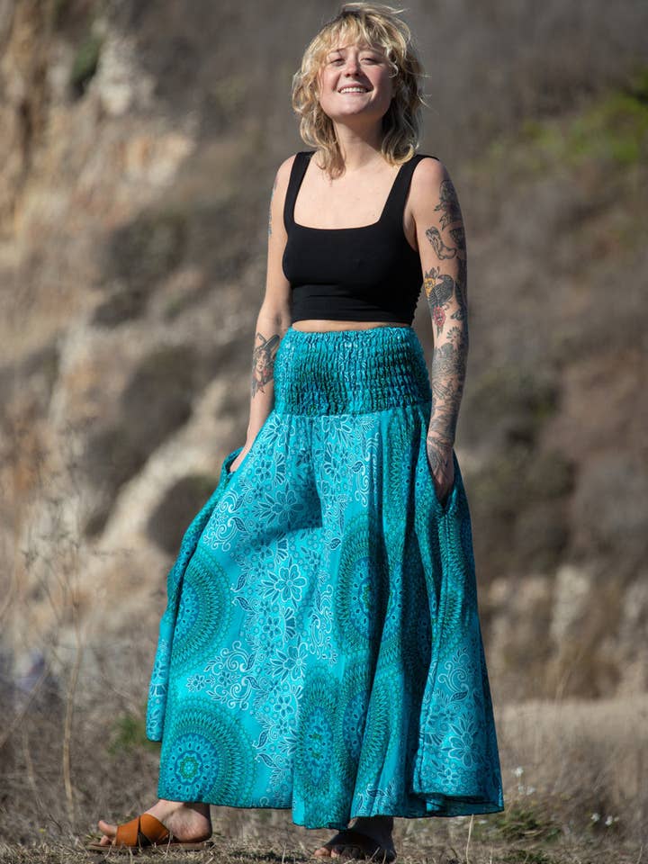 Floral Mandala Pants for wholesale by Zig Zag Asian Collection