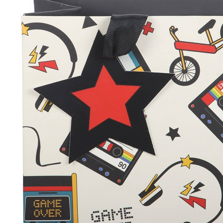 Something Different Wholesale - Wholesale Gift Bag - 23cm Medium Retro 80s Print Gift Bag3