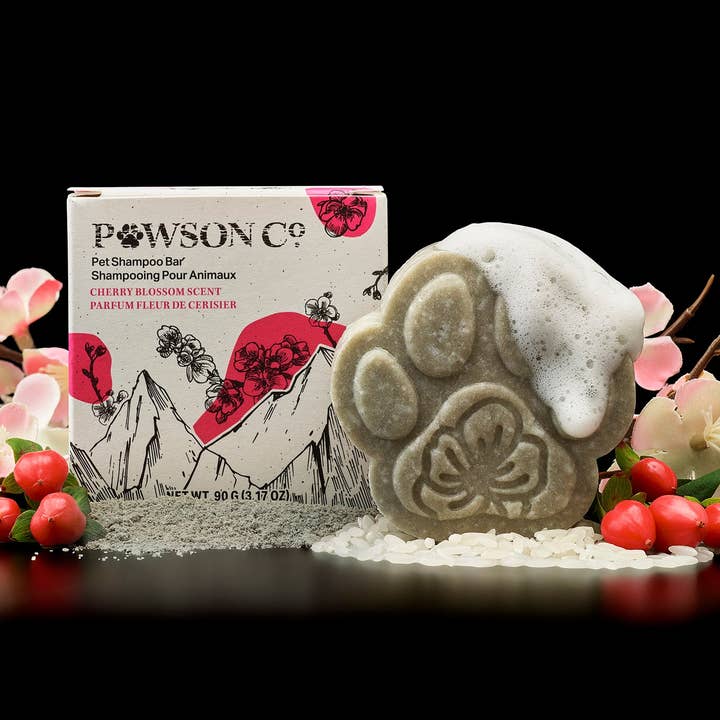 Shampoo bar per animali domestici | Pawson & Co. | Cherry Blossom per la vendita all'ingrosso da parte di Viori Beauty