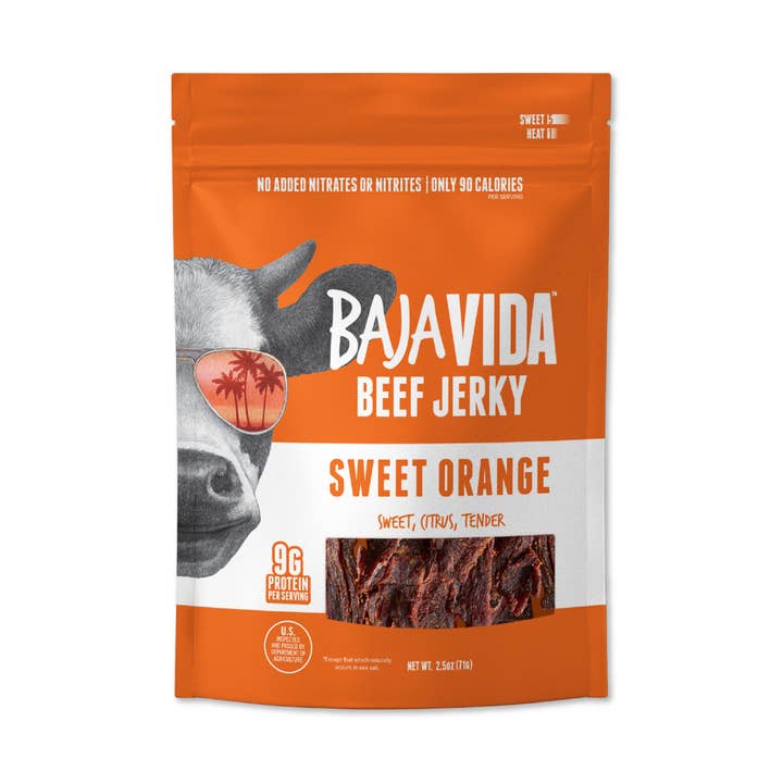 Baja Vida Snacks - Wholesale Jerky - Baja Vida Beef Jerky - Sweet Orange1