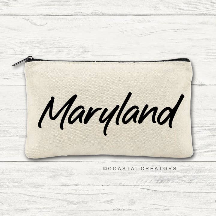 Coastal Creators of Connecticut - Wholesale Pouch - Women's - Personalized State Name Canvas Travel Bags (Packaged)5