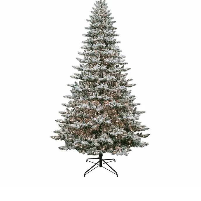 9'PRE-LIT CLR INCAND SNOW PINE TREE for wholesale by Kurt S. Adler, Inc.
