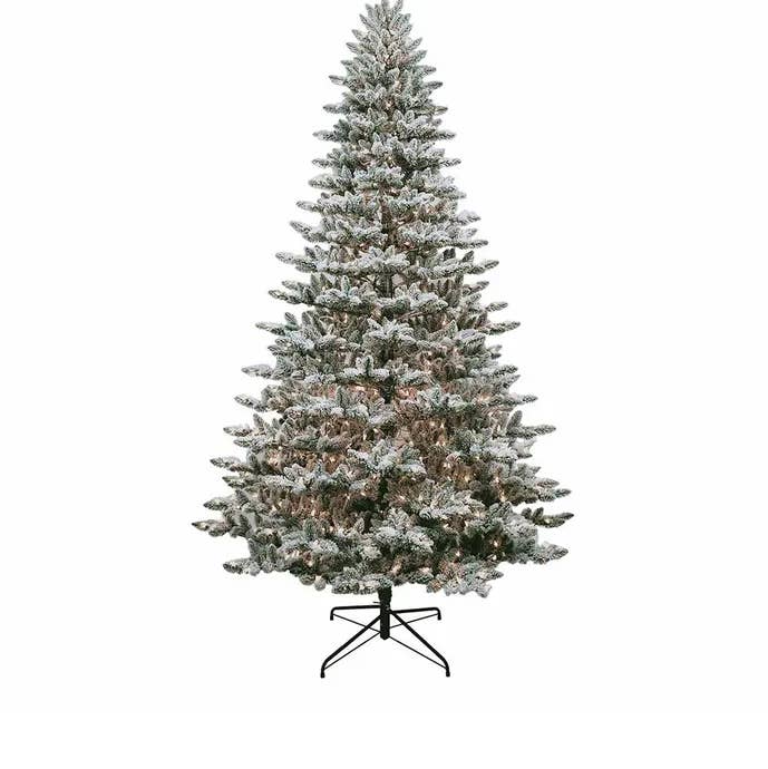9'PRE-LIT CLR INCAND SNOW PINE TREE for wholesale by Kurt S. Adler, Inc.