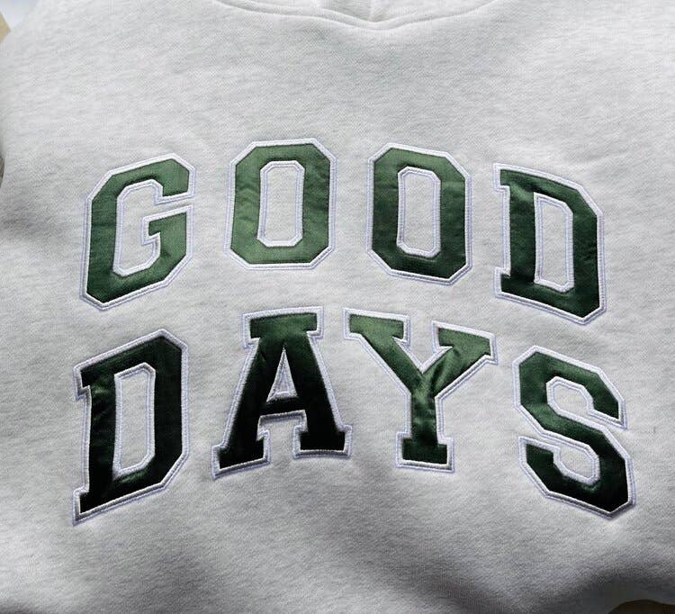 Good Days - Wholesale Hoodie - Unisex - Good Days Collegiate Hoodie - Evergreen1