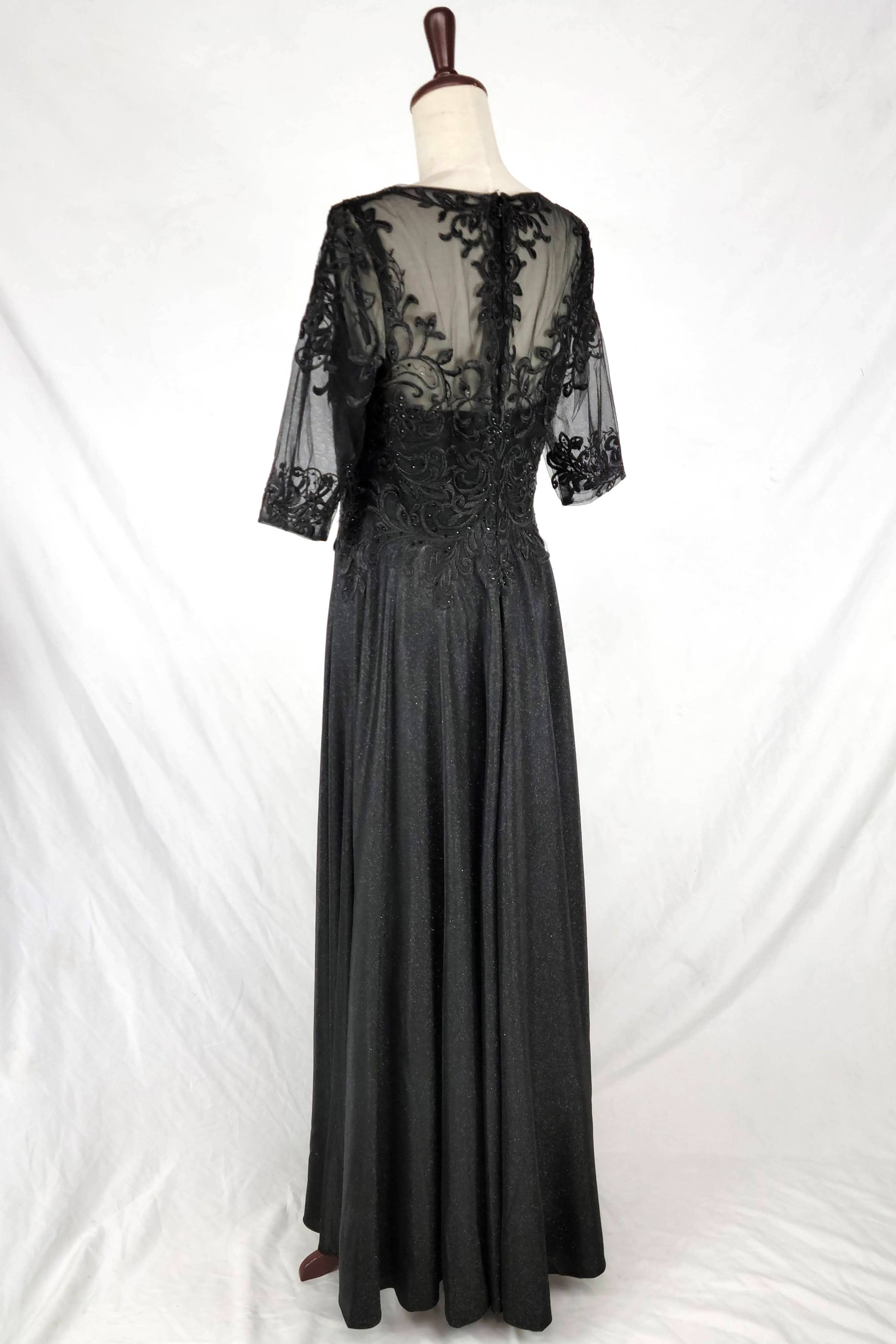 Chicas - Vendita all'ingrosso Vestito - Donna - Abito lungo Missy con maniche 3/4 e tasche J006-S-4XL9