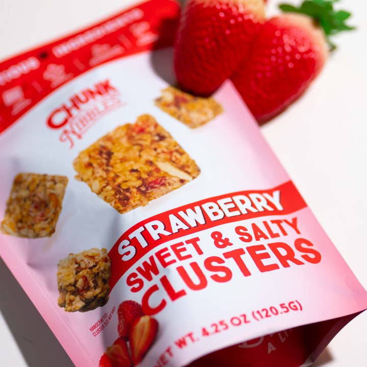 Chunk Nibbles - Wholesale Pretzels - Strawberry Chunk Nibbles Pouch