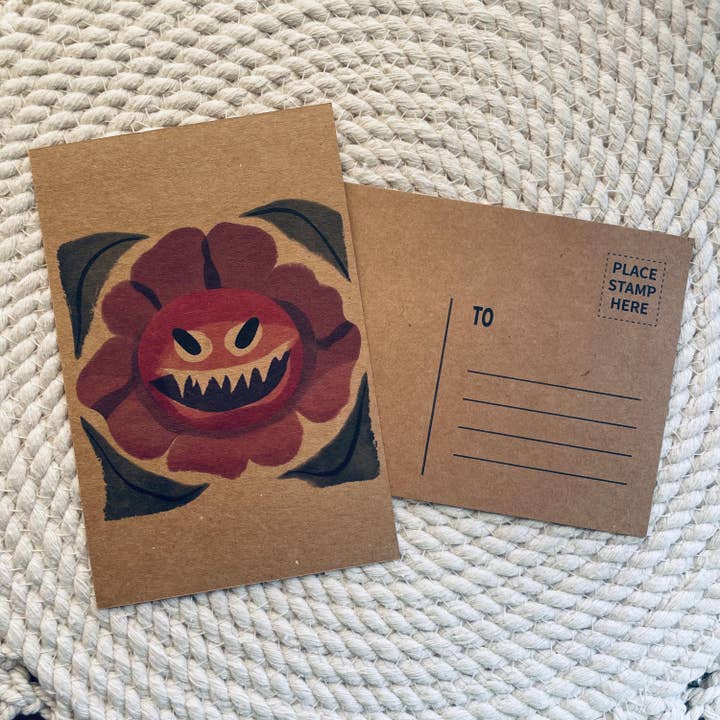 Cryptic Paper Co. - Wholesale Postcard Set - Fantasy Flower Watercolor Postcard Set of 45