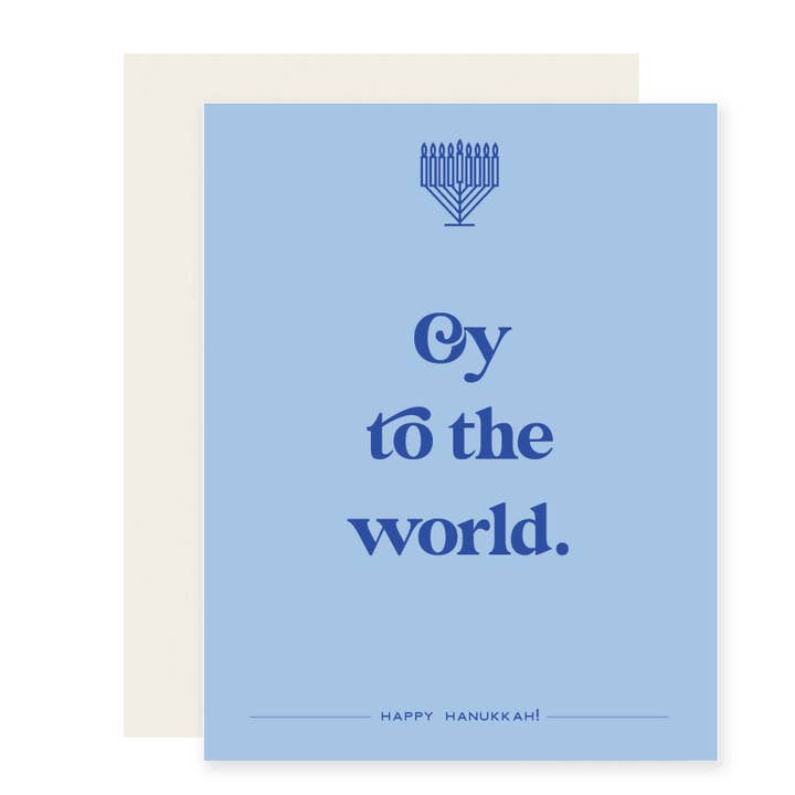 Oy to the World | Funny Hanukkah Holiday Card for wholesale by Paloma Paper Co.