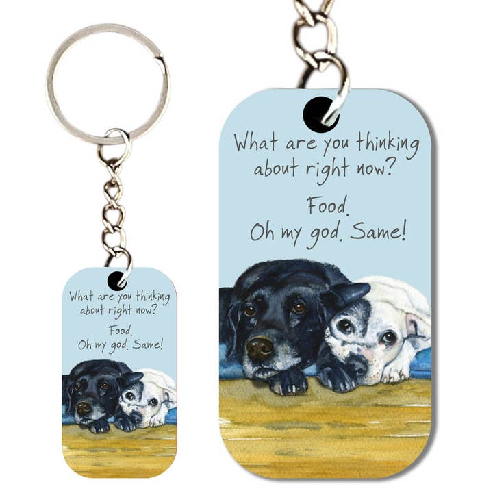Labrador & Staffie Dog Keyring for wholesale by The Little Dog Laughed