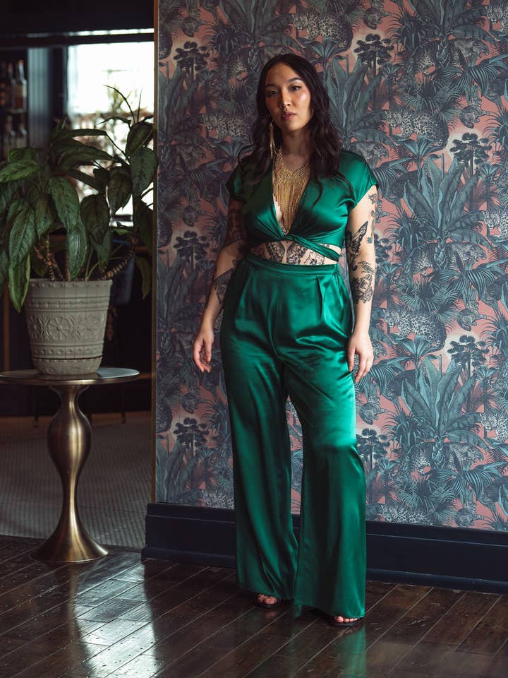 Emma Two-Piece Silk Set for wholesale by Parrti