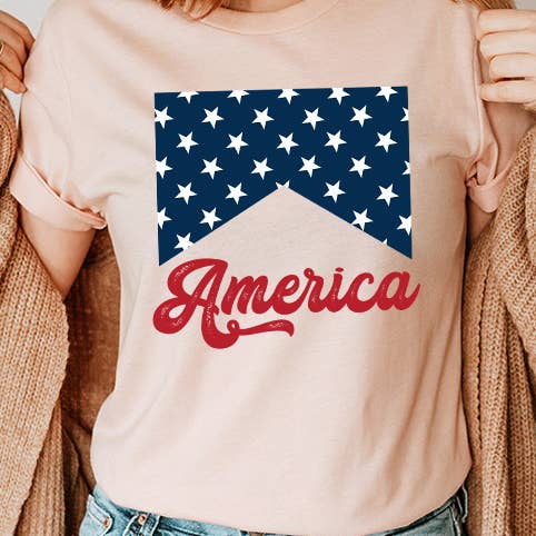 American Patriotic Graphic Tee for wholesale by Select Apparel