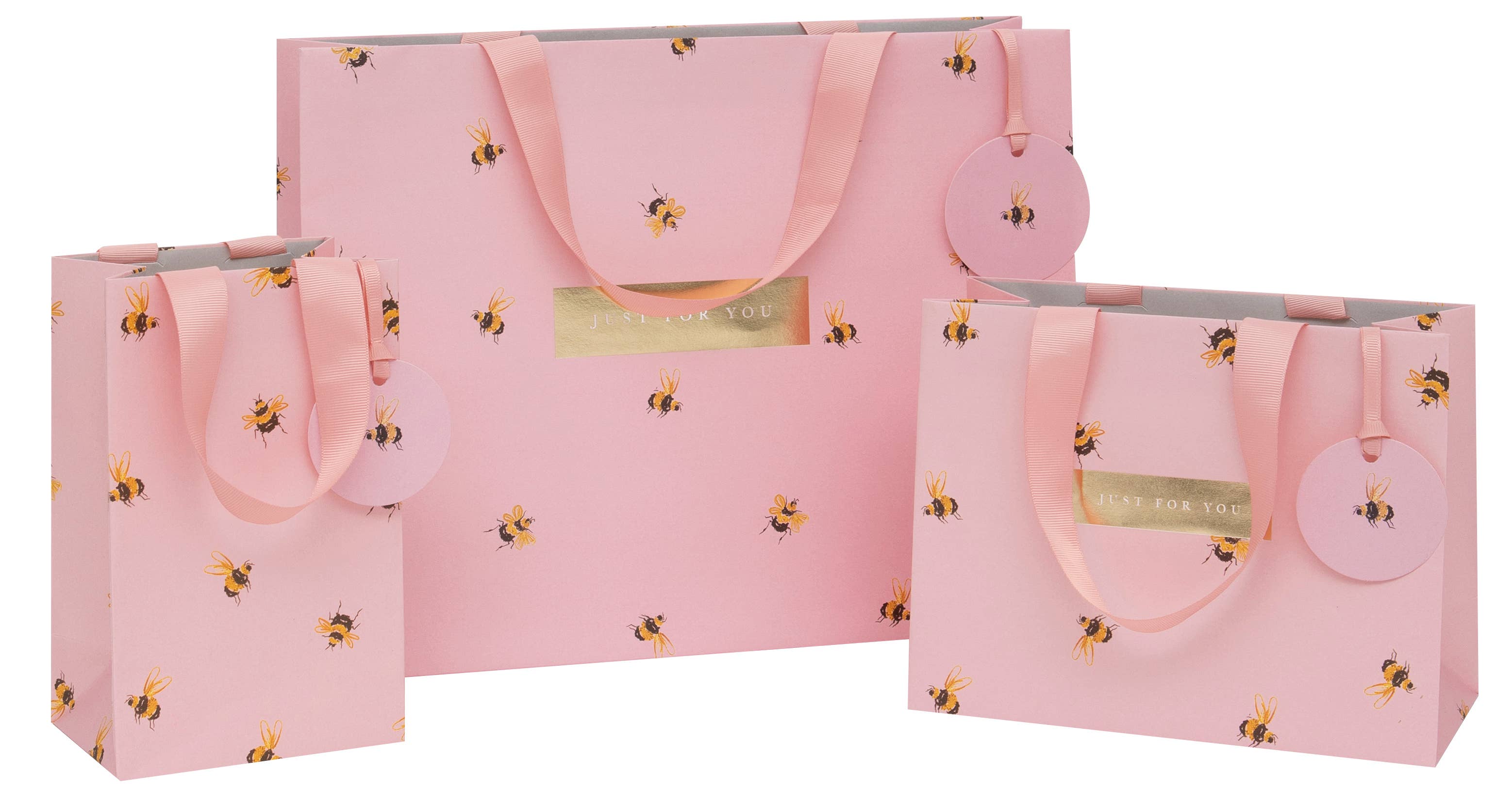 Glick - Wholesale Gift Bag - BAG MEDIUM SD LANDSCAPE BEE PINK1