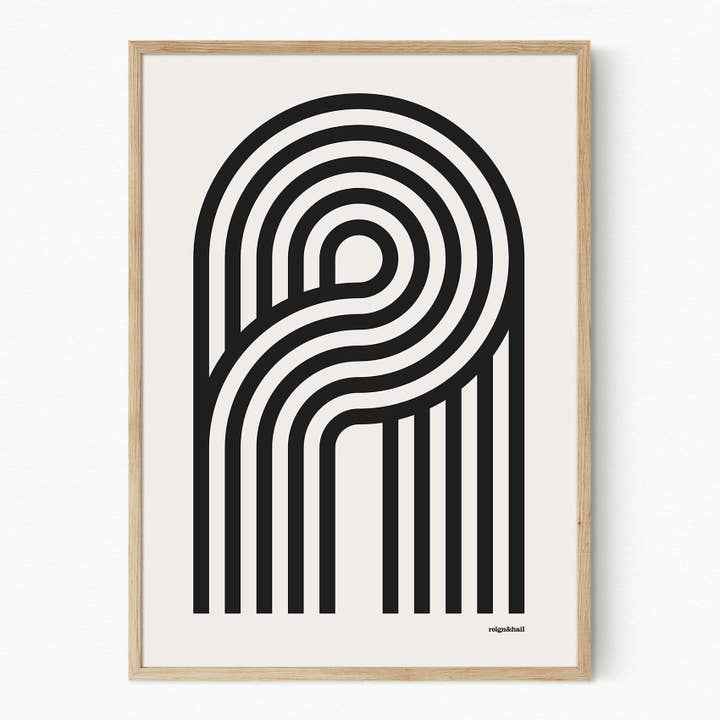 Geo Letters - Modern Typography Print for wholesale by Reign&Hail