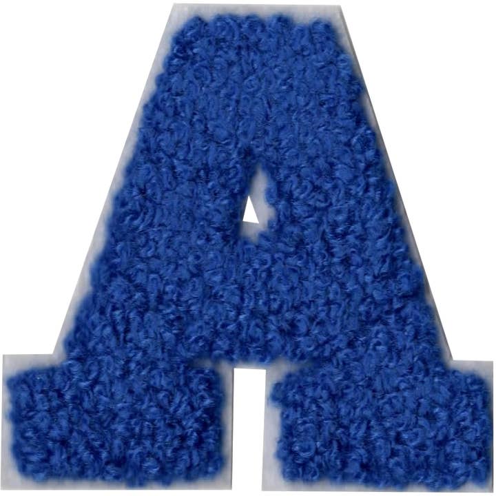 Patch Points - Wholesale Patch - Royal Blue Chenille Iron on Letters